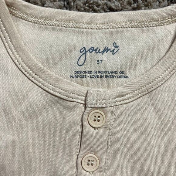 NWT Goumi Kids Tank Top Dune SZ 5T Neutral Bamboo Organic Cotton Toddler - Picture 3 of 3